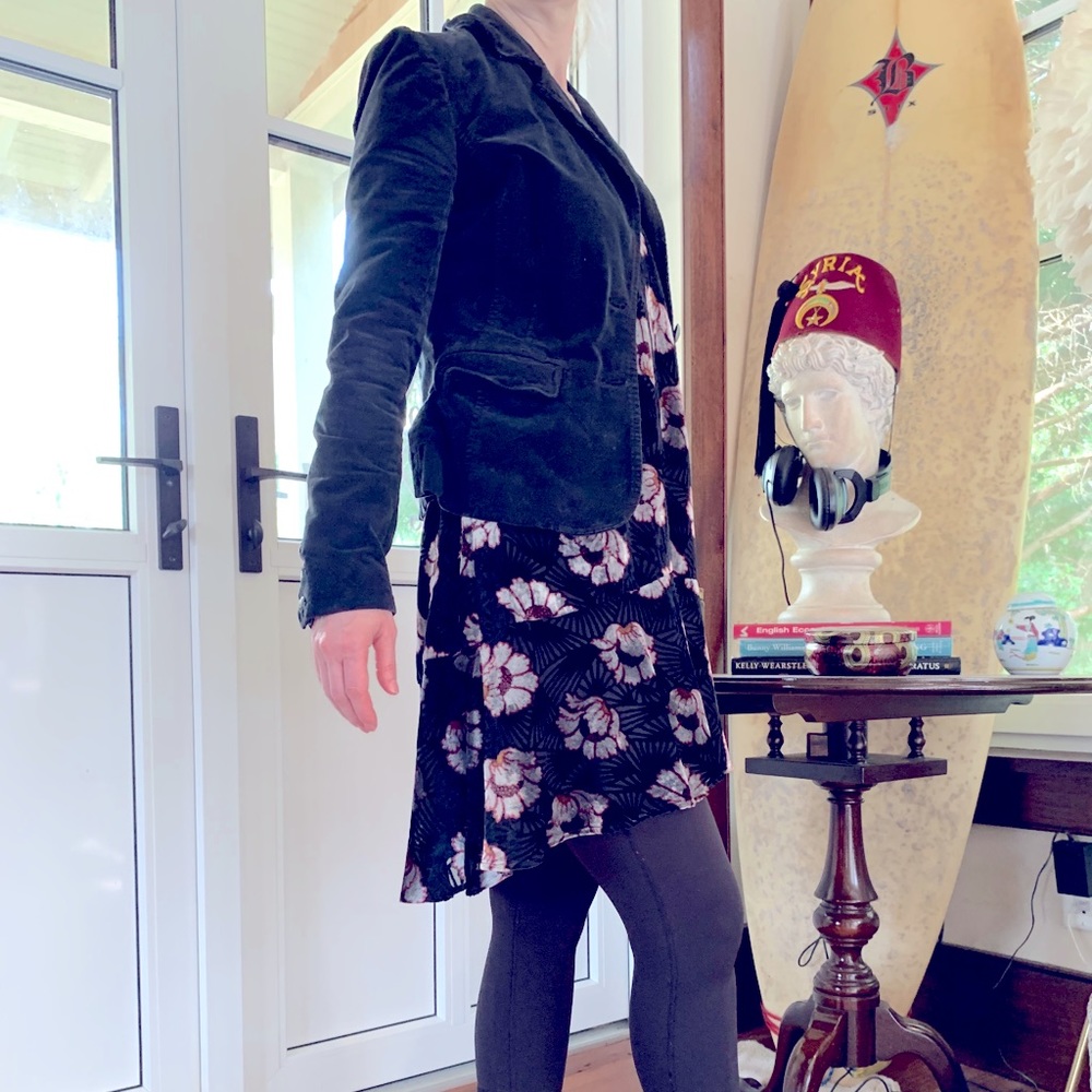 Free People black corduroy jacket XS